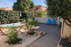 House with garden and terrace near beach